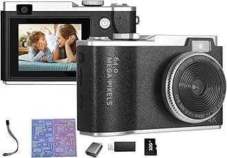 2.4inch TFT Kids Camera with 8X Zoom Anti Shake Camera, Mini Camera Support Video/Selfie/Continuous Shooting,Supports up to 48 Million Pixels-Gifts for Kids