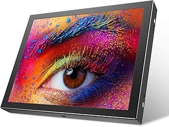 Eyoyo 8 inch Small Mini Monitor 1024x768 Resolution Car Rear View TFT LCD Screen Display with HDMI/VGA/AV Video Input for PC DVD DVR CCD 140° Wide Angle Metal Housing