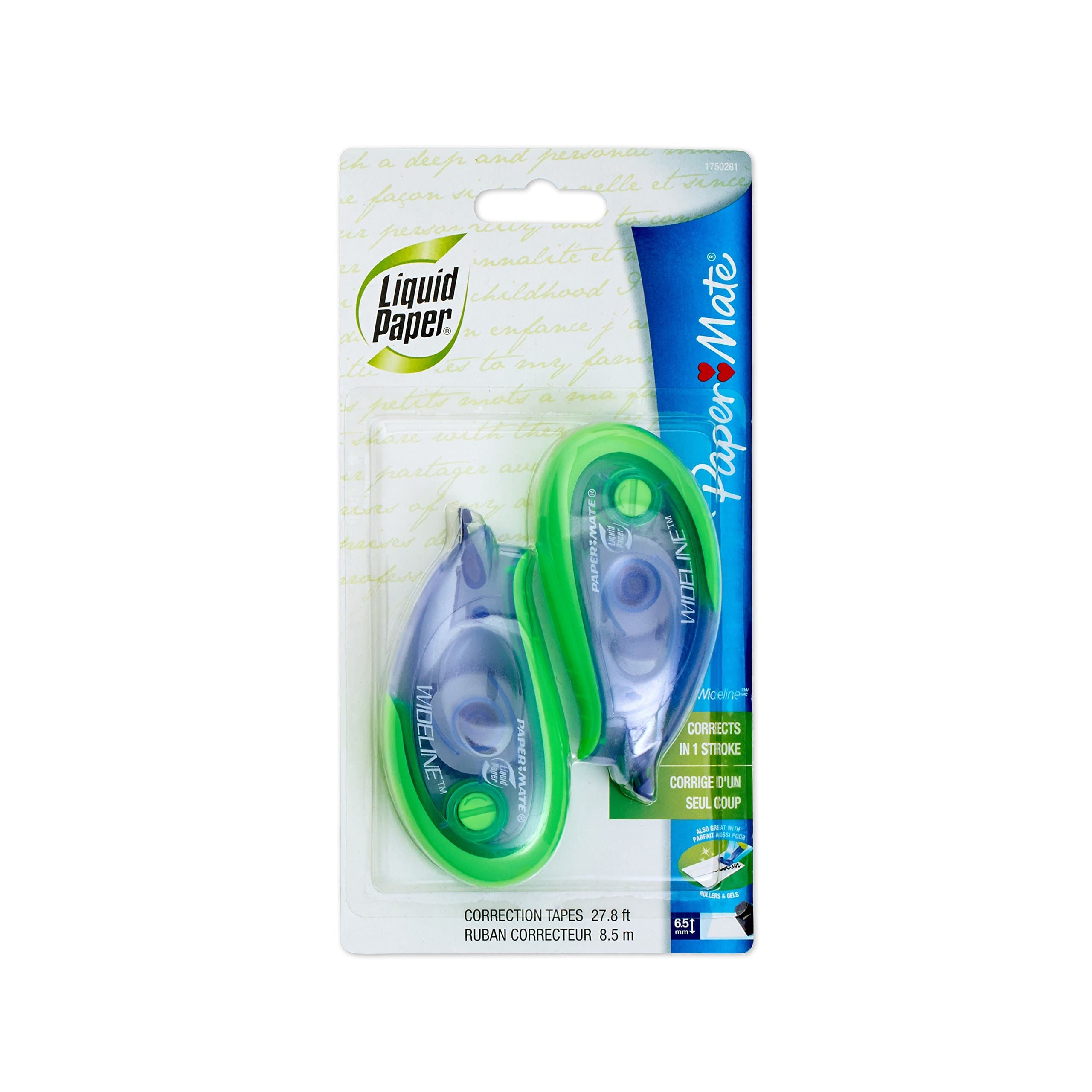 Liquid Paper Liquid Paper WideLine Correction Tape, 2 Count