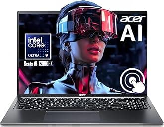 Acer Swift Go 16" Touch AI Ready 16:10 2024 Laptop, Intel EVO Core Ultra 9-185H(Beats i9-12900HK), Intel ARC Graphics, Thunderbolt 4, QHD Webcam, Wi-Fi 7, win11, w/HDMI (32GB RAM | 2TB SSD)