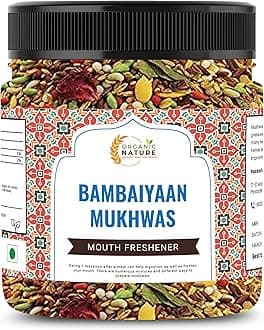 Organic Nature Homemade Bambaiya Mukhwas Mouth Freshener (Jar Pack) (300 Grams (Pack of 1 of 300 Grams))