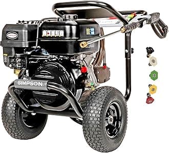 4400 PSI Gas Pressure Washer, 4.0 GPM Commercial Power Washer, Cold Water, 50' Hose, PowerShot, 49-State Compliant (PS60843) - Black
