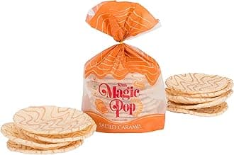 Salted Caramel Flavor Drizzled | 6 Bags | 12 Cakes per Bag | Low Carb, No Trans Fat, All Natural, Multigrain Korean Snack | Easy Bread, Chip, Cracker Replacement