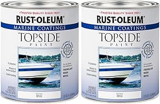 Rust-Oleum 207000 Marine Coatings Topside Paint, Quart, Semi-Gloss White 32 Fl Oz (Pack of 2)