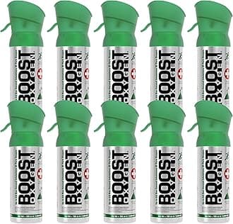 Pocket Size Natural 3L Canister | Respiratory Support for Aerobic Recovery, Altitude, Performance & Health (10 Pack)