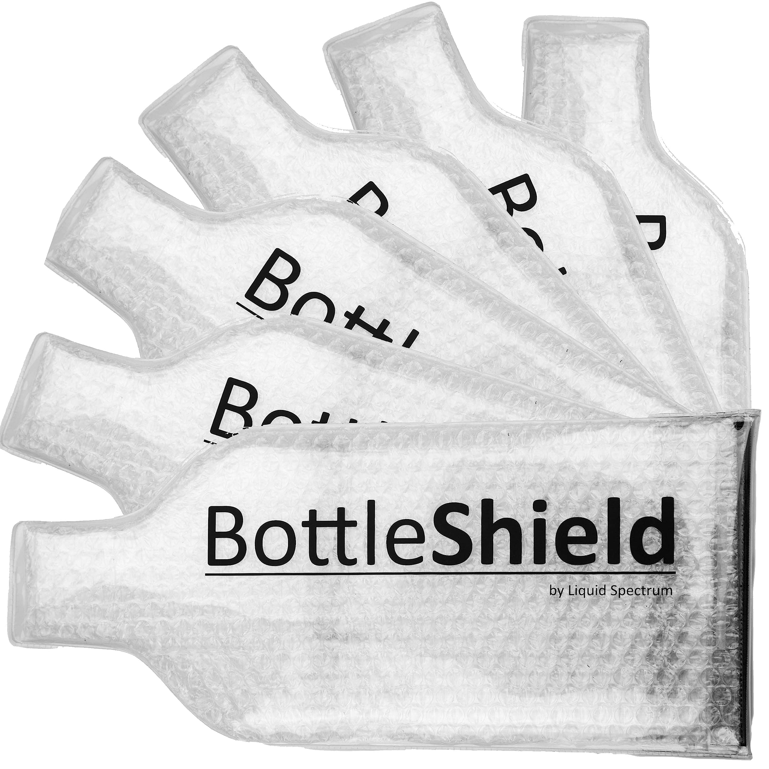 Reusable Bottle Shield Wine Protector Travel Bag (6-Pack) - Unbreakable Shipping Sleeve, Leak Proof & Double Layer Bubble Protection | Travel Bags for Suitcase Luggage
