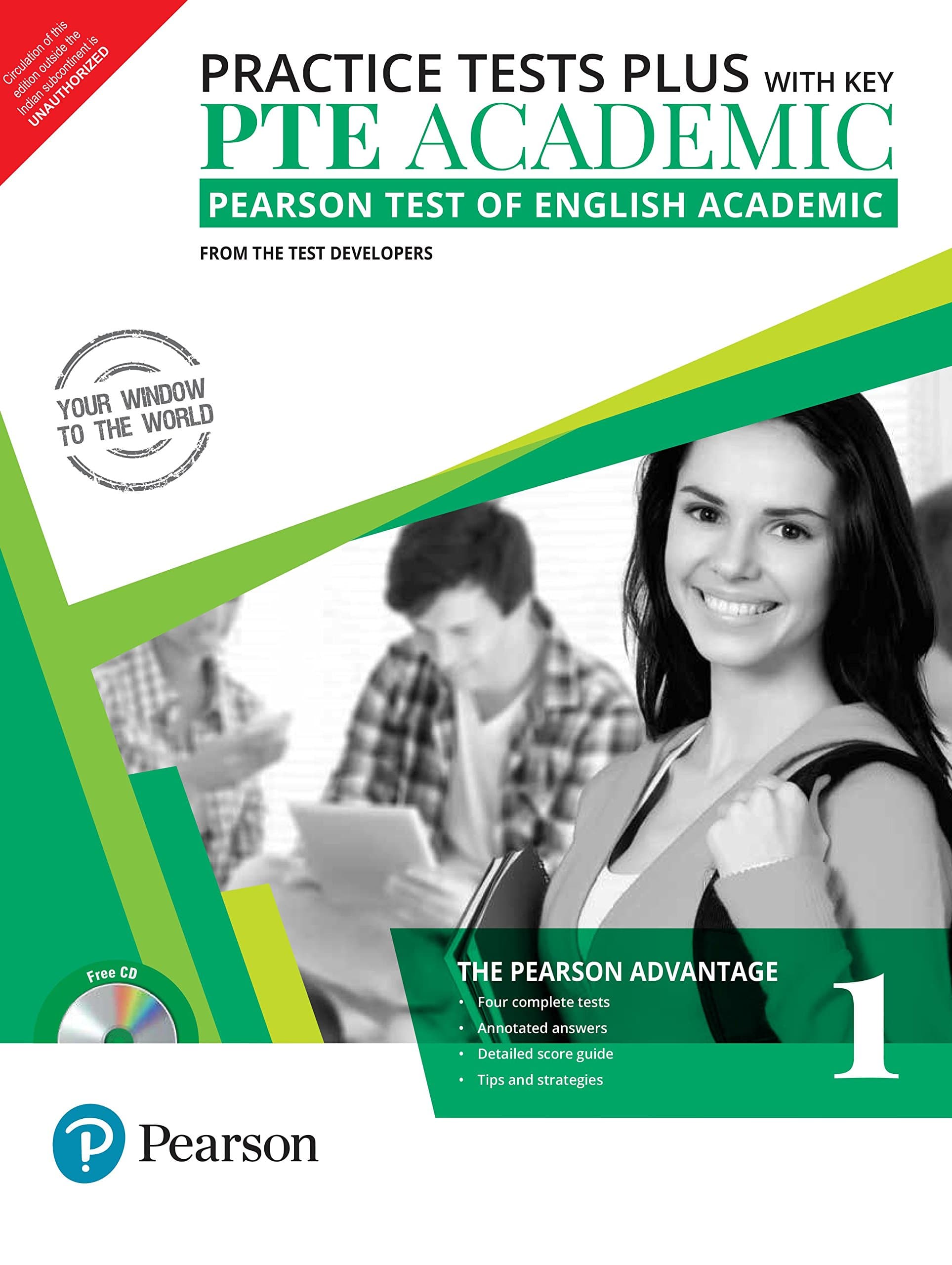 PTE ACADEMIC PRACTICE TESTS PLUS (WITH KEY) BY PEARSON (PEARSON TEST OF ENGLISH ACADEMIC)