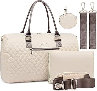 LOVEVOOK Diaper Bag Tote with Pacifier Case and Changing Pad, Large Capacity Mommy Bag for Hospital and Weekender Travel, Functional Baby Bags Newborn Baby Essential