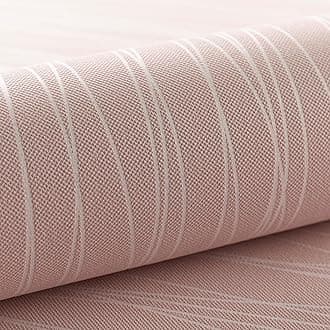 Pink Striped Wallpaper Features Metallic Silver Pink Textured Wallpaper for Living Room Bedroom Kitchen Hallway Front Room,9.5×0.53m Non Woven Fabric Wall Paper