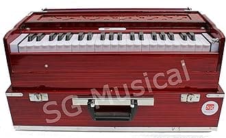 SG Musical Folding Harmonium Rosewood 42 Keys With Coupler