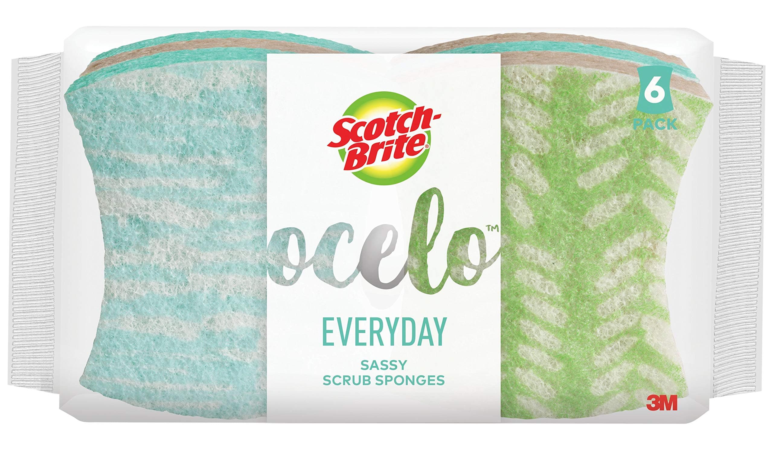 ocelo No Scratch Scrub Sponge, 6-Count (Pack of 2)
