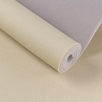 Headliner Fabric Mesh Type 60" W×76" L with Foam Backing Headliner Material Car Roof Upholstery Fabric for Automotive Truck RV Boat Home Replacement DIY, Beige