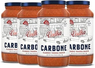 Carbone Classic Vodka Pasta Sauce | World Famous Signature Recipe | Slow-Cooked with 100% Italian Tomatoes | Vegetarian, Gluten Free, Low Carb, Keto Pasta Sauce, 24 Fl Oz (Pack of 4)