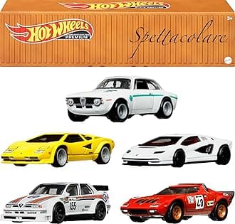 Premium Car Culture Set of 5 Toy Cars in Collectible Container, Che Figata Die-Cast 1:64 Scale 5-Pack