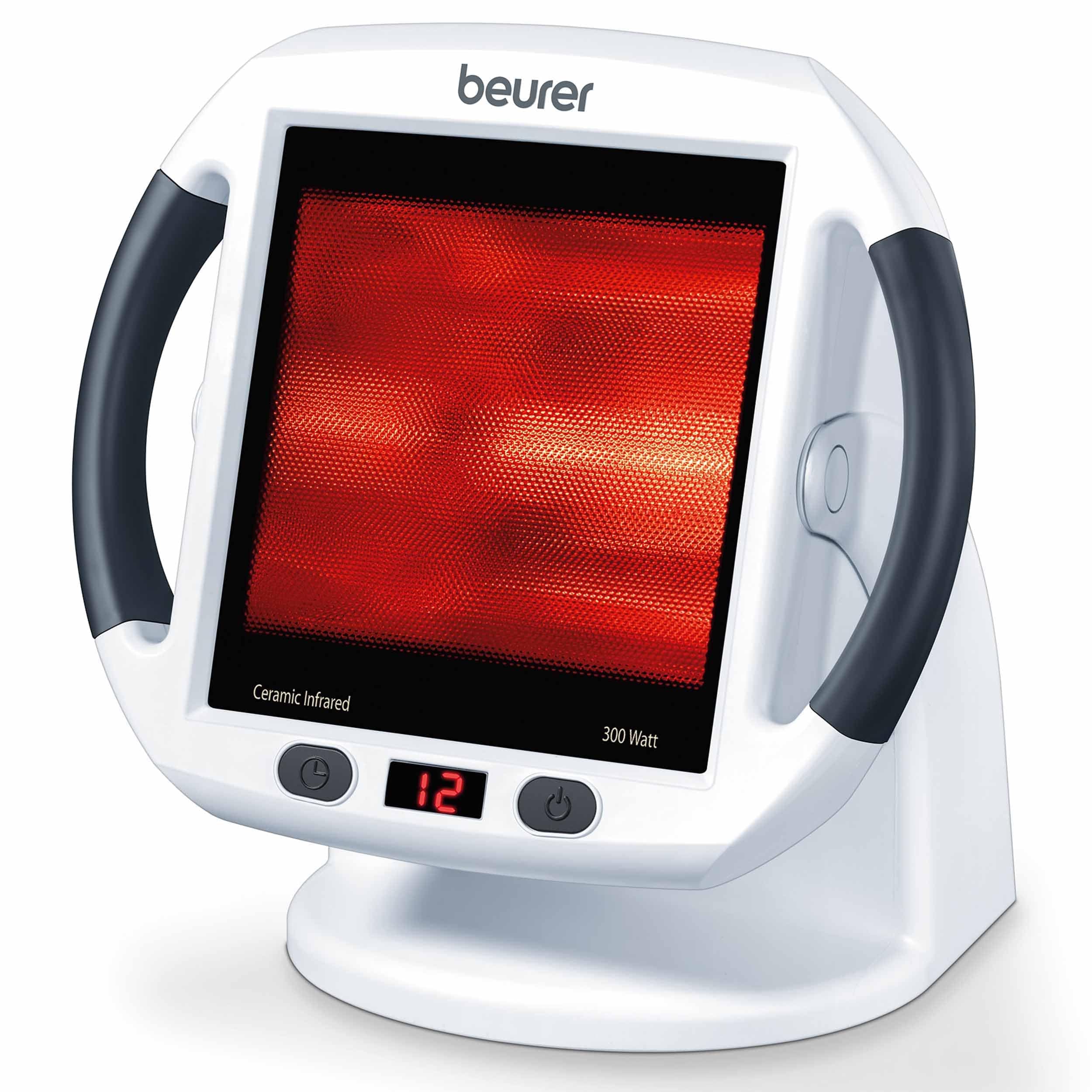 Beurer IL50 Infrared Heat Lamp Heated Red Light Therapy Lamp for Body, Face, Sinuses, & Skin - Effective Muscle Pain & Cold Relief Treatment by Improving Blood Circulation