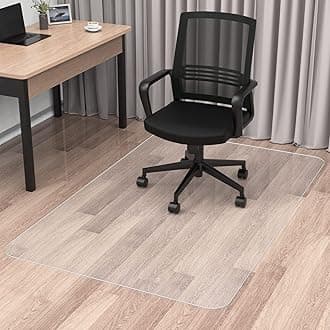 Blvornl Office Chair Mat for Hard Wood Floor, Sturdy Plastic Protector Floor Mat for Office Chair, Rectangle Transparent PVC Computer Hard Floor Chair Mat for Desk, Office, Home (Clear, 35.5 X 55in)