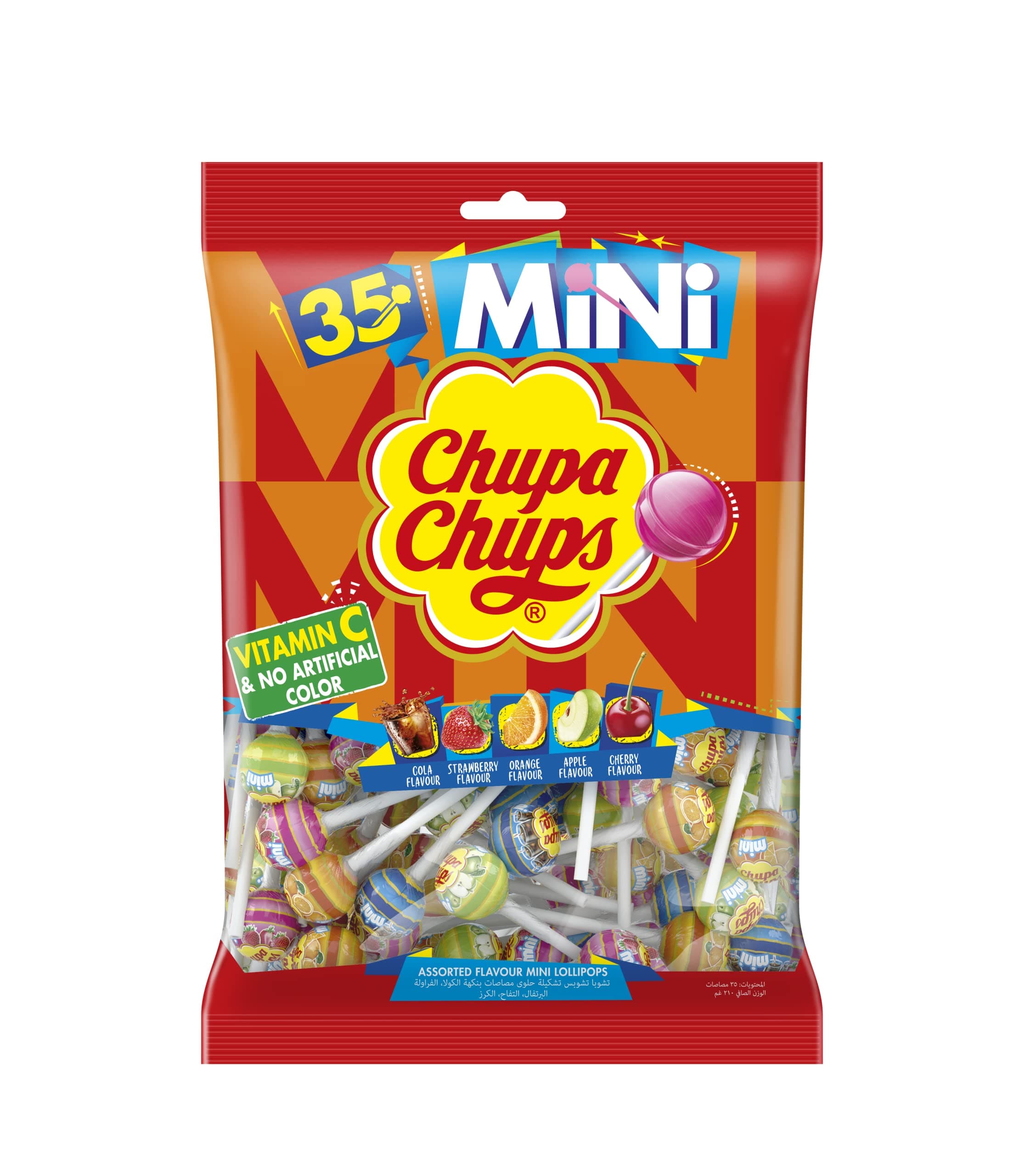 Mini Lollipop Candy Assorted Flavors Bag 35Pcs