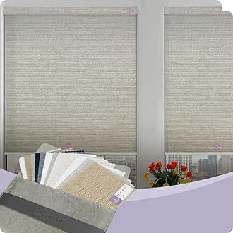 Graywind Eve Light Filtering Shades Window Shades with Valance, One Size (Fabric Samples)