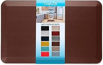 ComfiLife Anti Fatigue Floor Mat – 3/4 Inch Thick Kitchen Mats for Floor, Standing Desk Mat, Kitchen Rug – Comfort at Home, Office – Durable – Stain Resistant – Non-Slip Bottom (20" x 32", Brown)
