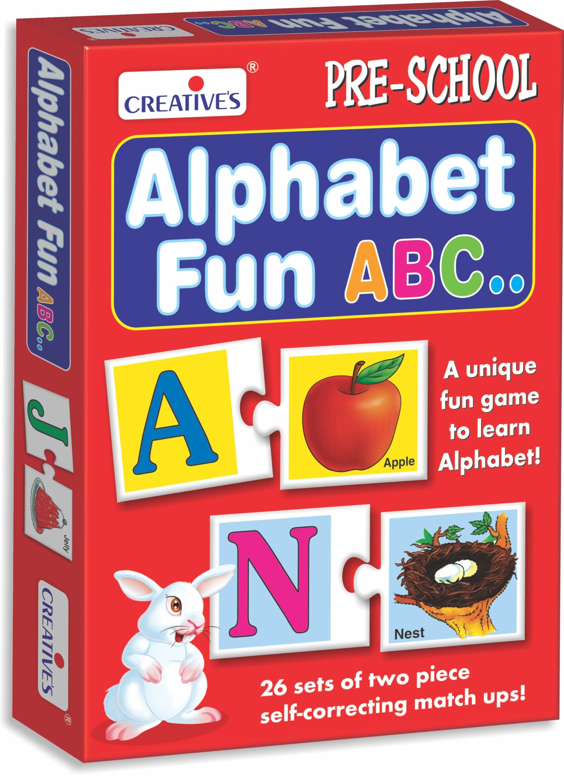 Creative Educational Aids P. Ltd. Alphabet Fun Abc Puzzle (Multi-Color, 52 Pieces)