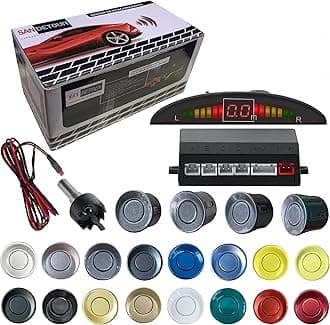 Parking Sensor Kit Backup Sensor Kit Reverse Sensor for Car 18 Color Options for Probes Adjustable Alarm Volume Professional Sensore de Reversa para Carro Safe Driving Assistant（Grey）