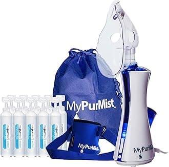 MyPurMist New Classic Handheld Personal Steam Inhaler, Vaporizer and Humidifier (Plug-in) with Bonus Hands-Free Holder