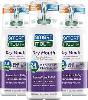 SmartMouth Dry Mouth Activated Rehydrating Mouthwash, 16 fl oz Bottle, 3 pack