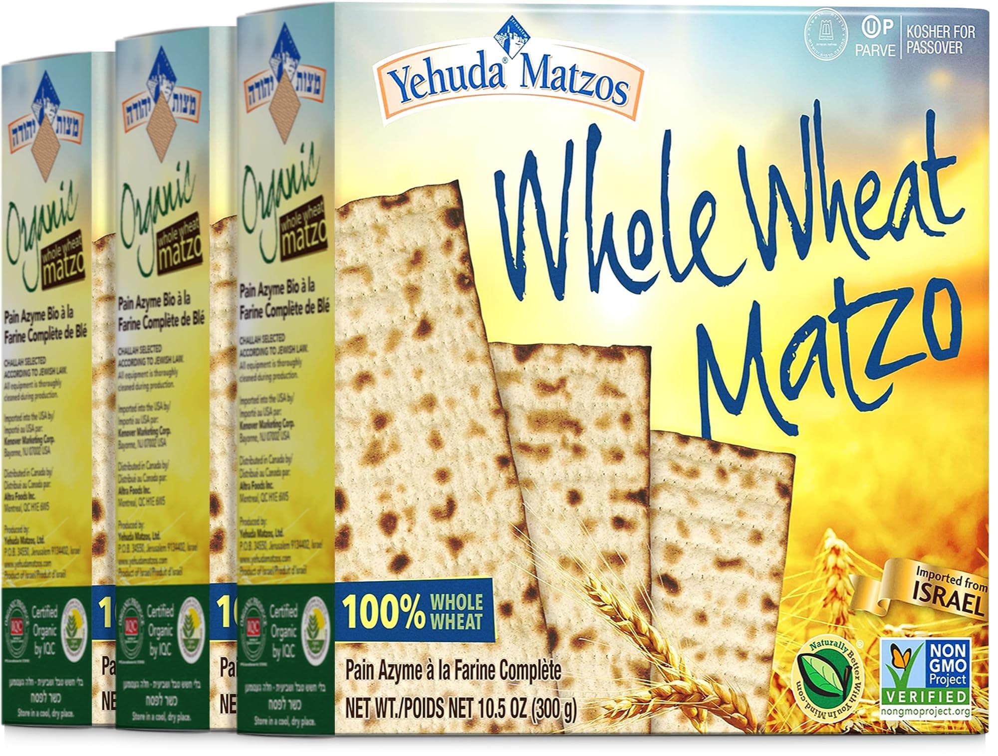 Whole Wheat Matzo, 10.5oz (3 Pack) Great Value!