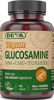 Vegan Glucosamine MSM & CMO, CMO, Turmeric, Boswellia Extract with Non Animal Ingredients, 90 Tablets