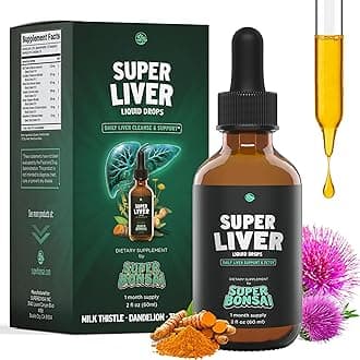 - Super Liver Support with Milk Thistle - All Natural Liver Cleanse Detox & Repair Aid - Doctor-Formulated Liver Supplement - Liquid Herbal Supplements for Liver Health - 1 Month Supply