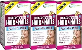 Applied Nutrition Longer, Stronger Hair and Nails 60-Count (Pack of 3)