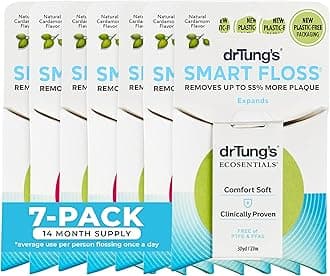 Dr. Tung'S Smart Floss, 30 Yds, Natural Cardamom Flavor 1 Ea Colors May Vary Pack Of 7