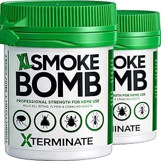 Xterminate XL 11g Smoke Bomb Fogger Killer For Fleas, Bed bug, Carpet Moths, Cluster Fly, Silverfish, Carpet Beetle Insects (HSE Approved And Tested) (2 x 11g)