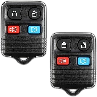 2 KeylessOption Replacement Keyless Entry Remote Control Key Fob Clicker Transmitter - Black