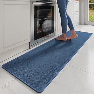 Blue Kitchen Runner Rug, 17x71, Non-Slip, Washable, Soft, Modern Style