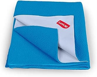 LuvLap Instadry Waterproof Baby Dry Sheet, Extra Large Size 140x200 cm, Extra Absorbent Quick Dry Sheet for New Born,Toddler, Anti-Piling Fleece for Baby, Bed Protector, Pack of 1, Royal Blue