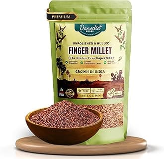 Danodia Foods Whole Grain Finger Millet (Ragi) - 2lbs (950g) | Organic, Hulled, Unpolished, Gluten-Free, Natural Superfood | High in Iron, Calcium, Fiber & Protein | Non-GMO, Plant-Based