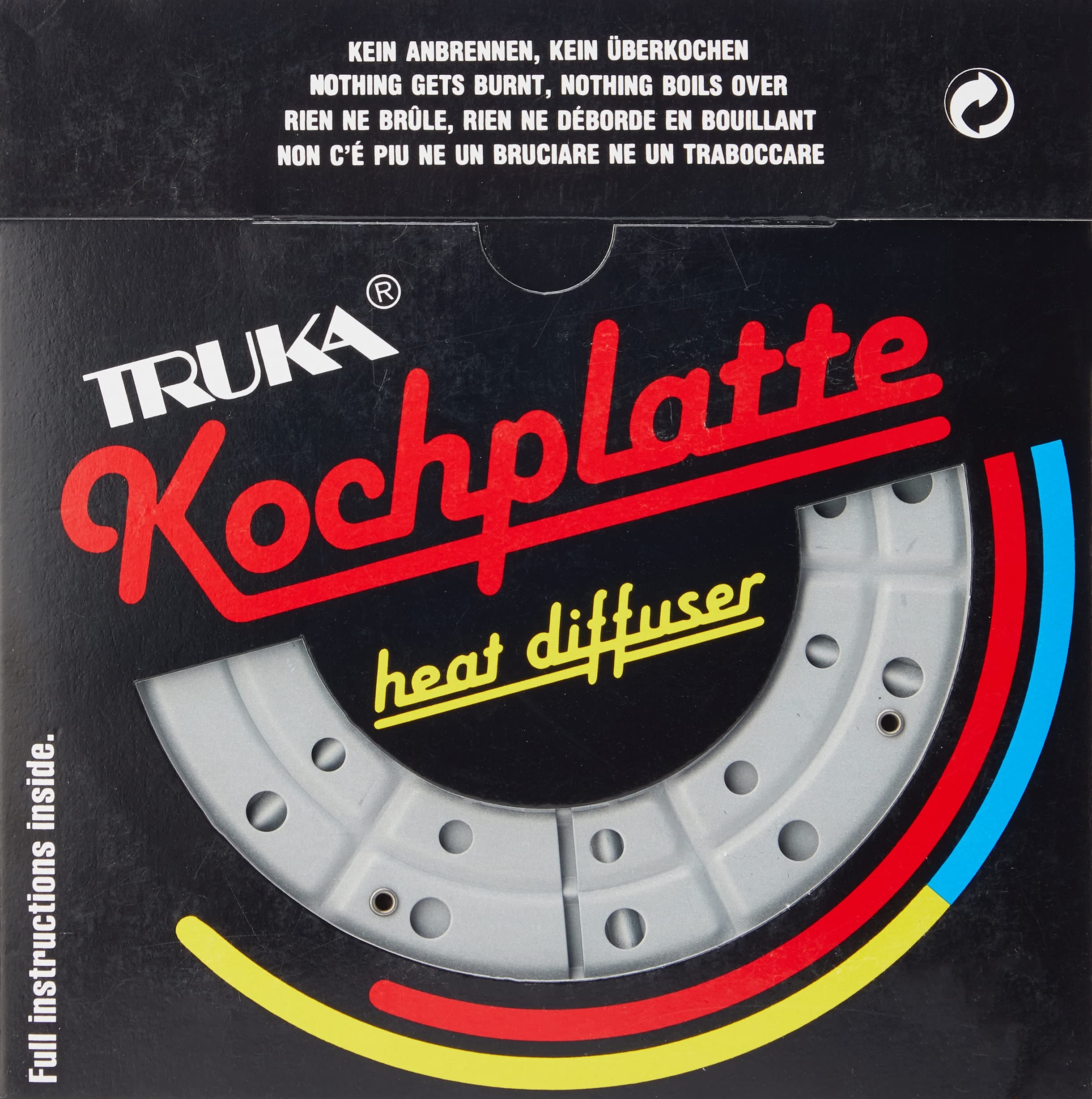 Truka 16 cm Large Stovetop Double Layer Tin Heat Diffuser, Silver