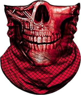 Obacle Skull Face Mask Half for Dust Wind Sun Protection Seamless 3D Tube Mask Bandana for Men Women Durable Thin Breathable Skeleton Mask Motorcycle Riding Biker Fishing Cycling Sports Festival