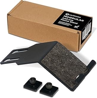 ULTRARM Moodular Wooden Monitor Stand Add-ons Phone Mount [Accessory Only - Requires Moodular Wooden Monitor Stand Slide Rails for Use] Black MSA-PS