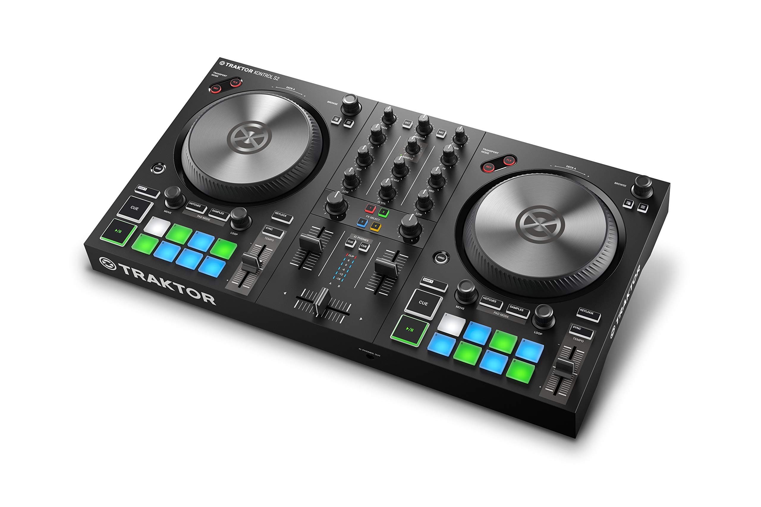 Native Instruments Traktor Kontrol S2 MK3 2-channel DJ Controller Complete 2-deck USB DJ Control Surface, Audio Interface, and Software System for Mac or PC