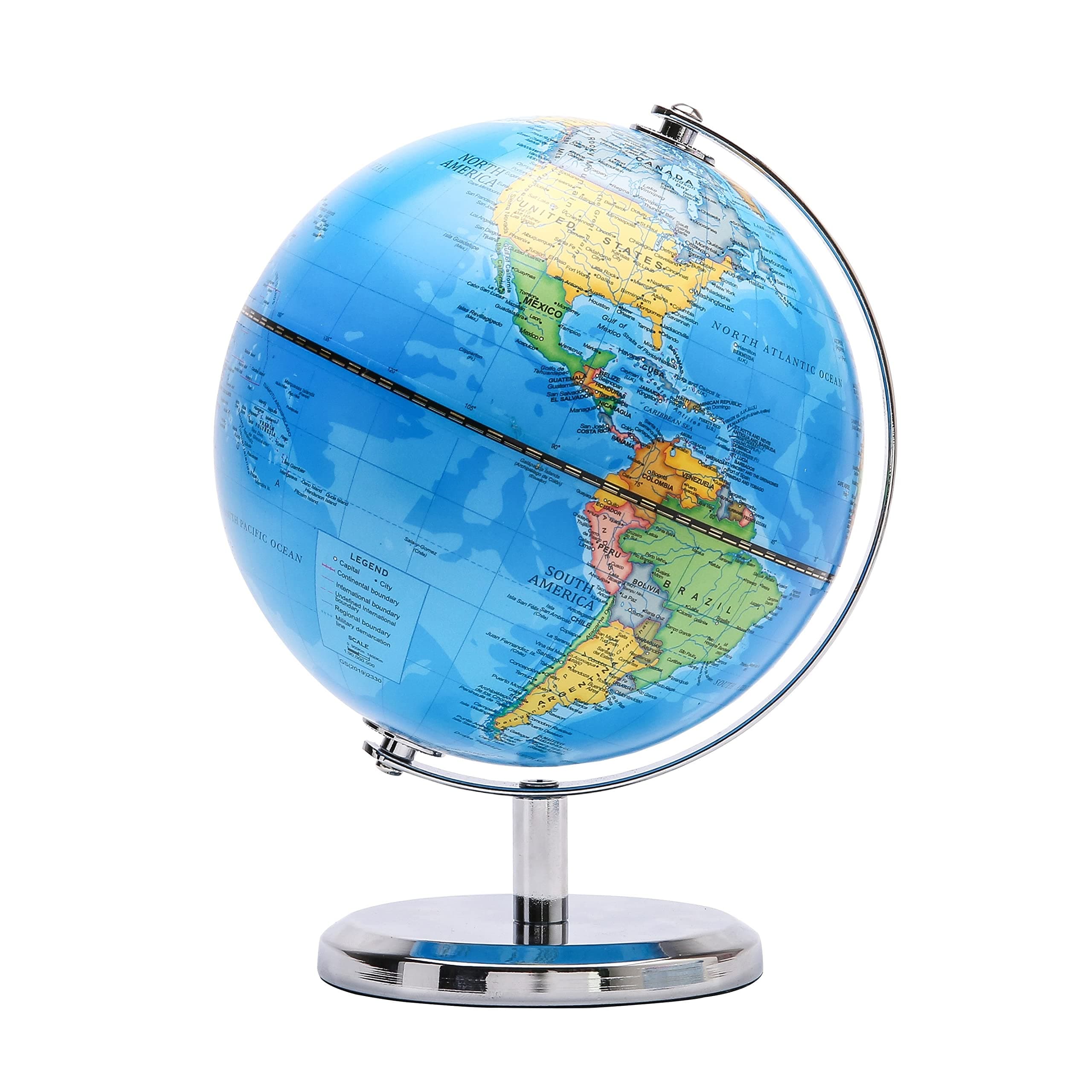 TOPGLOBE 14cm World Globe Political Map Mini globe - Educational/Geographic/M...
