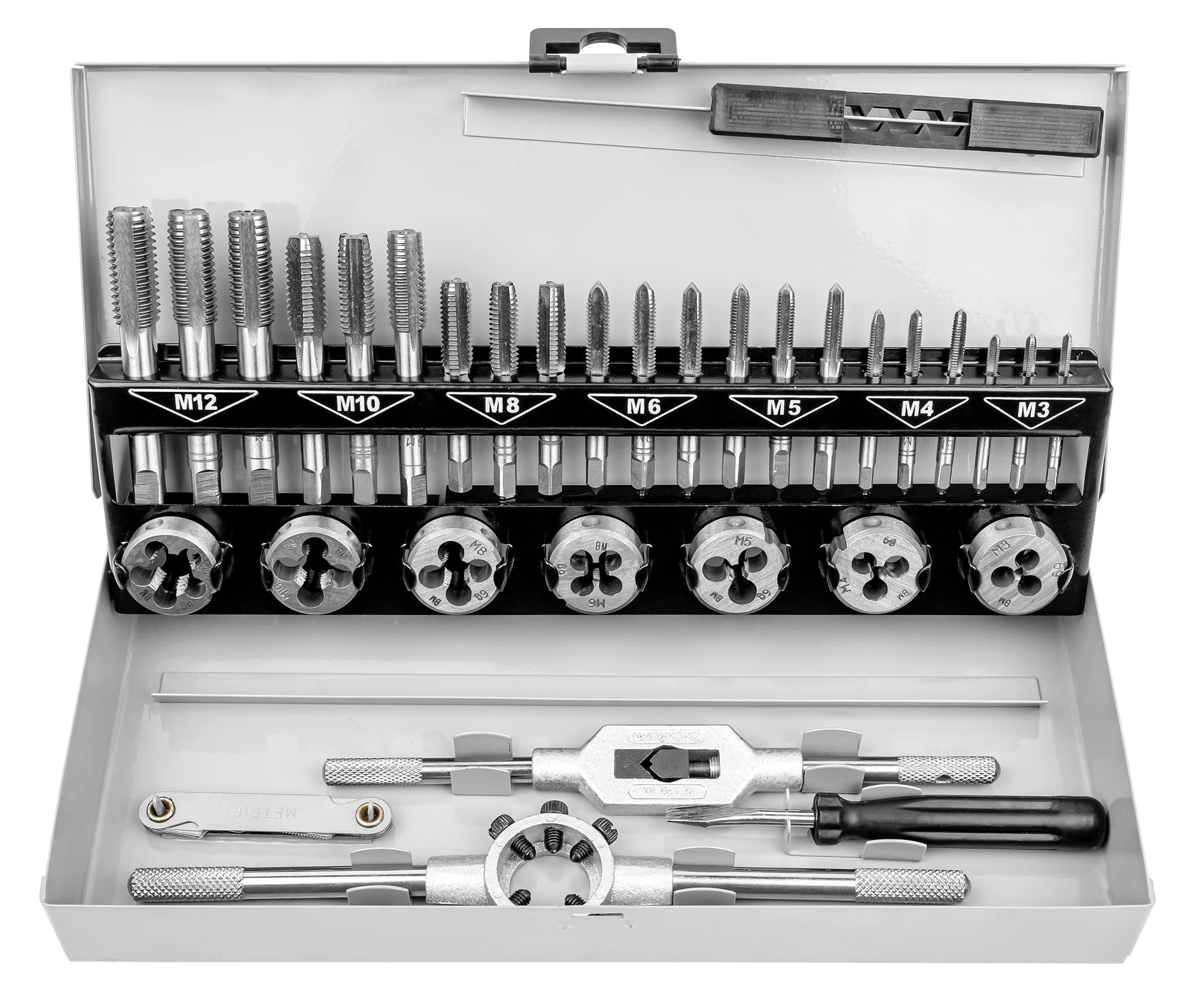 Brüder Mannesmann Mannesmann Thread Cutting Tool Set (32 Pieces)