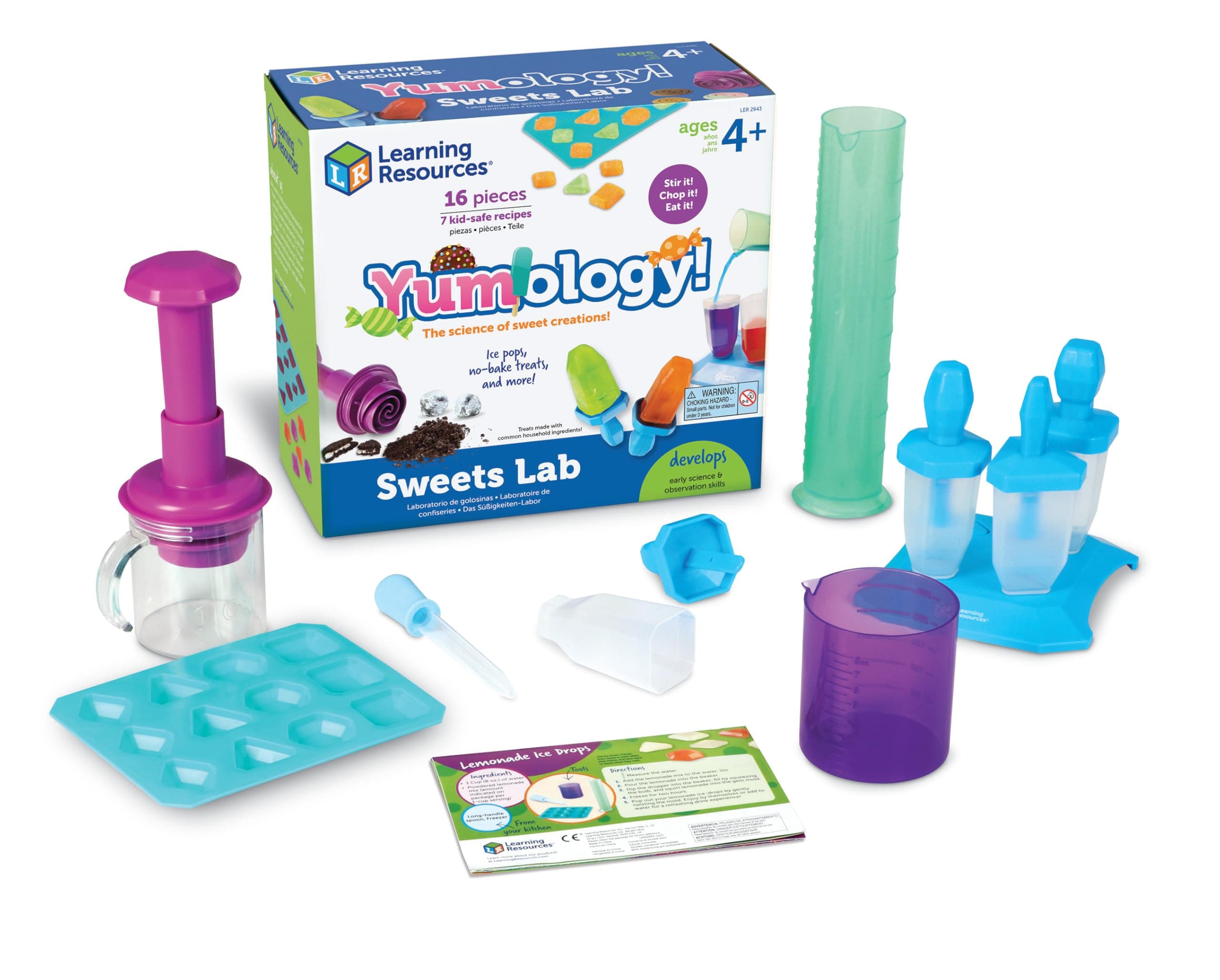 Learning Resources Yumology Science Sweets Lab,STEM Toys, Candy Experiments, Science Kit for Kids, Fun Gifts for Kids, 16 Pieces, Ages 4+