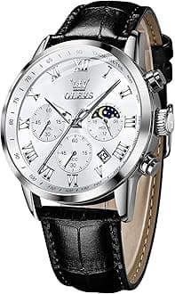 OLEVSMen's Casual Fashion Waterproof Gold Stainless Steel Band Quartz Gold Watches Gifts for Men