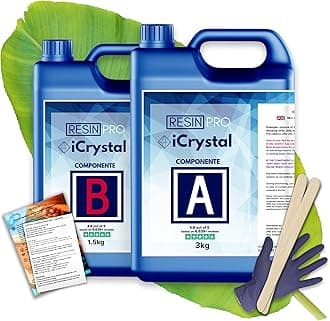 Resin Pro Crystal Clear Epoxy Resin - 4.5kg | Fast Drying, Non-Toxic Clear Epoxy Resin & Hardener for Wood, Fabric, Glass & Paper | DIY Art, Mould Casting, Jewellery Making, Coasters & Surface Coating