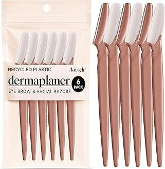 Dermaplaning Tool - Face Razors for Women and Men, Dermaplane Razor for Women Face, Dermaplane Razor for Facial Hair Removal, Eyebrow Trimmer and Shaver, Skin Care Tools - 6 pcs Terracotta