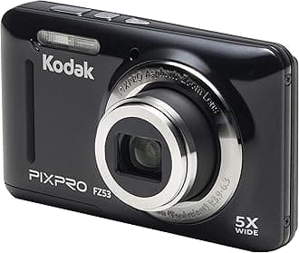 PIXPRO Friendly Zoom FZ53-BK 16MP Digital Camera with 5X Optical Zoom and 2.7" LCD Screen (Black)