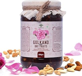 Vanalaya Natural Organic Gulkand Prepared using Sun Cooked Damask Rose along with Dry fruits | Natural | Organic -600 grams