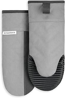 Beacon Two-Tone Non-Slip Oven Mitt Set, Cool Grey/Frost Grey, 5.75"x13", 2 Piece